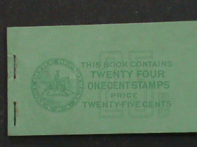 UNITED STATES STAMP:1938-SC# 804- GEORGE WASHINGTON VERY OLD BOOKLET OF 24