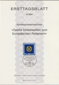 1984 Germany - FD Card (ETB) Sc 1414 - Second Election of Parliament