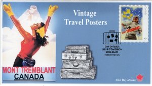 CA22-011, 2022, Vintage Travel Posters, First Day of Issue, Pictorial Postmark,