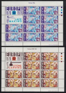 Malta Handicrafts Europa 2v Sheetlets 1976 MNH SG#562-563