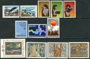 LIECHTENSTEIN Sc#663-670, 674-677 1979 Five Complete Sets OG Mint Hinged