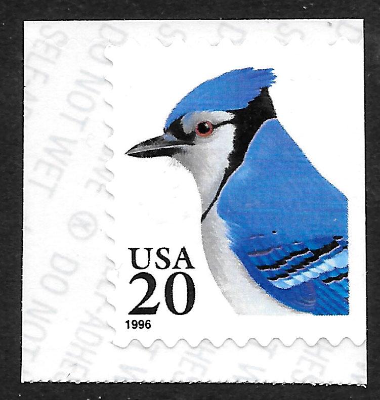 Scott 3048  20¢ Blue Jay Self Adhesive Booklet Single, MNH