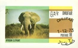 Dhufar Elephants , 1 souvenir sheet