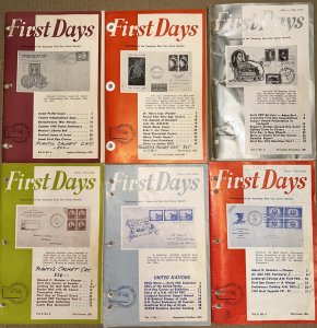 RARE LOT OF 6 VOLUMES AFDCS FIRST DAYS MAGAZINESS EARLY YEARS COMPLETE 1961