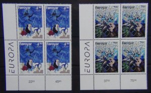 Faroe Islands 1997 Europa Tales and Legends set in blocks x 4 MNH