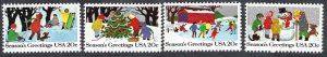 United States #2027-30 20¢ Winter Scenes (1982). Four singles. MNH