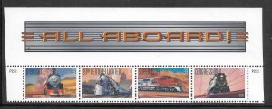 #3333-37 MNH Top Header Strip of 4