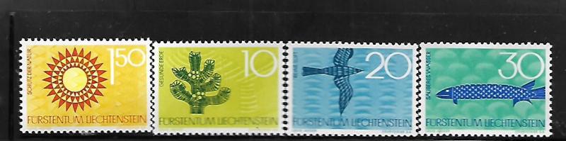 LIECHTENSTEIN, 406-409, MNH, NATURE CONSERVATION