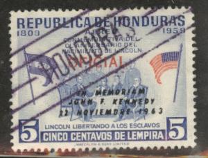 Honduras  Scott C328 JFK overprint airmail stamp Used