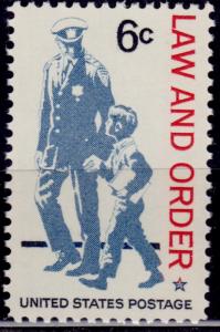 United States, 1968, Law and Order, 6c, sc#1343, MNH