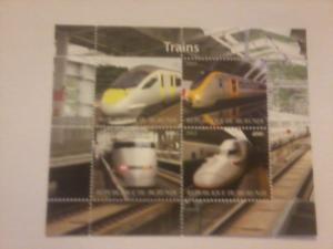 BURUNDI SHEET CINDERELLA TRAINS