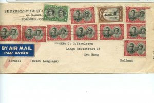 Scarce 30c airmail JUSQU'A marking to HOLLAND 1939 cover Canada