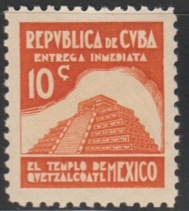 1937 Cuba Stamps E10 Mexico Temple of Quetzalcoatl Special Delivery  MNH