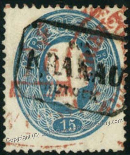 Austria 15Kr FJ Mi22 Krakau Retour Box Red Registration  Cancel 36930