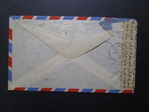 Egypt 1940s Censor Cover to USA - Z7689 