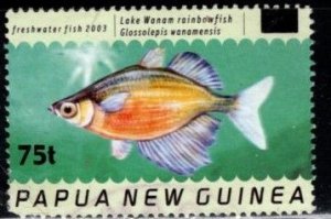 Papua New Guinea - #1154 Fish Surcharged - Used