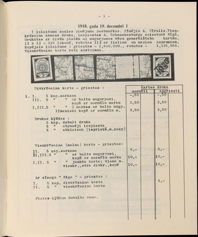 LITERATURE Latvisas Pastmarku by R&U Zimes. 94pgs pub Melbourne 1963.