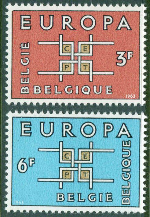 Belgium Scott 598-599 MNH** 1963 Europa stamp set