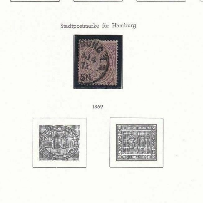 NORTH GERMAN CONFEDERATION 1869 USED STAMPS CAT £100+   REF R4161