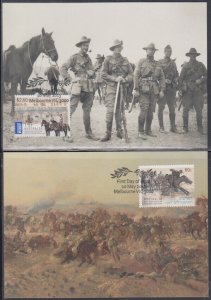 AUSTRALIA Sc# 3914-5  2 MAXICARDS JOINT ISSUE W/ ISRAEL - AUSTRALIAN BRIGADE