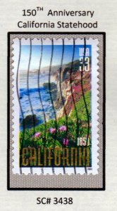 SC# 3438 - (33c) - 150th Anniv California Statehood, used single