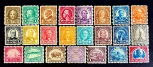 US #551-573 MINT OG NH 1922-23 Definitives W/ PSAG Cert CV: $940.60