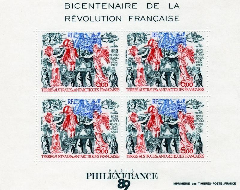 FSAT TAAF 89 Bicentenary  French Revolution MS SG#MS257 MNH 