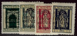 Italian Fiume SC#189-192 Mint F-VF...Worth a close look!!