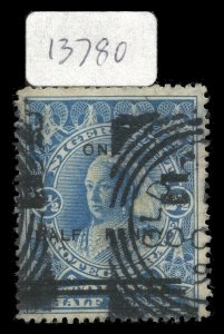 Niger Coast 1894 QV ½d on 2½d blue very fine used. SG 65. Sc 54.