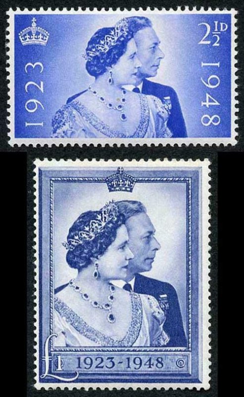 SG493/94 1948 Royal Silver Wedding Set M/M 