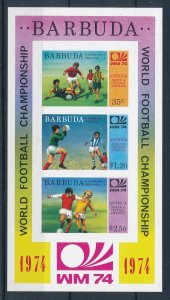 [112174] Barbuda 1974 World Cup football soccer Imperf. Sheet MNH
