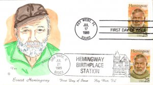 #2418 Ernest Hemingway Van FDC