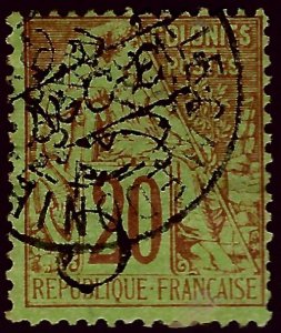 New Caledonia #35 Used Fine hr SCV$20...French Colonies are Hot!