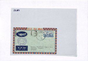 NEW ZEALAND Air Mail FIRST TRANS-TASMAN FLIGHT GB via AUSTRALIA 1934 ZC187 