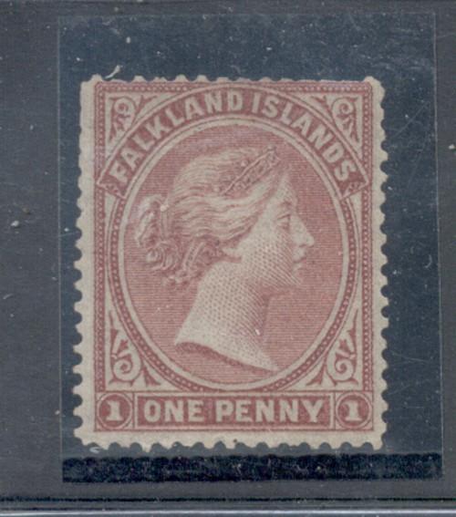 Falkland Islands Sc 1 1878 1d claret Victoria stamp mint