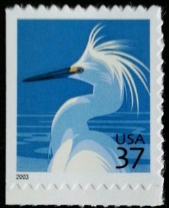 2003 37c Snowy Egret, Booklet Single Scott 3830 Mint F/VF NH