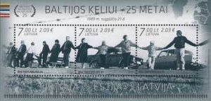Lithuania 2014 MNH Stamps Souvenir Sheet Scott 1031 Independence Demonstration