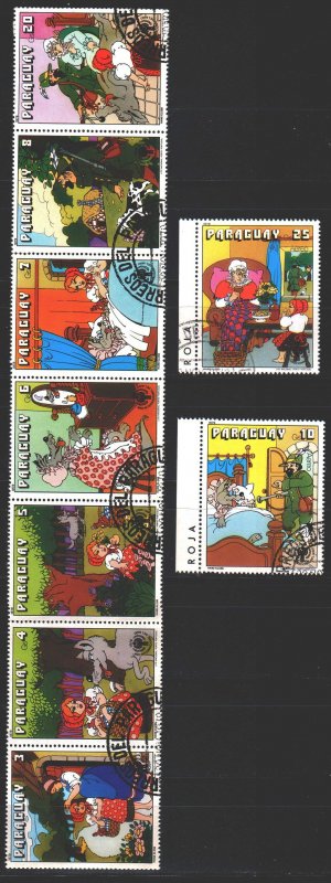 Paraguay. 1979. 3229-37. Fairy Tales, UNICEF. USED.