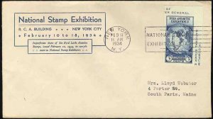 United States First Day Covers #735-1, 1934 3c National Stamp Exhibition, imp...