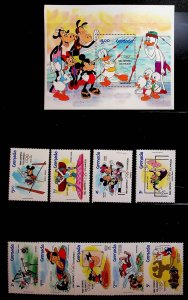 GRENADA Sc 1185-94A NH SET+S/S OF 1984 - OLYMPICS - DISNEY - (ZN25)