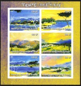 Congo 2004 Art Paintings Landscapes Imperf.  Sheet MNH Cinderella !