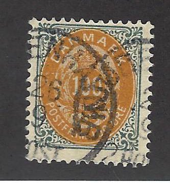 Denmark  SC#52 Used F-VF SCV$35.00...A fascinating spot!