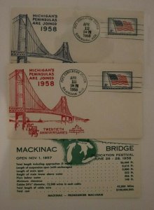 PSPS Mackinac Bridge Birmingham MI 1958 Philatelic Expo Cachet Cover