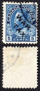 Canada SG225 5c Blue opt WAR TAX Cat 200 pounds