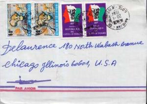 Ivory Coast, Airmail, Maps, Aviation