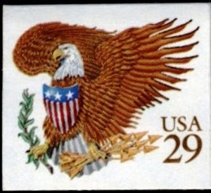 1992 29c Eagle & Shield, Brown Scott 2595 Mint F/VF NH