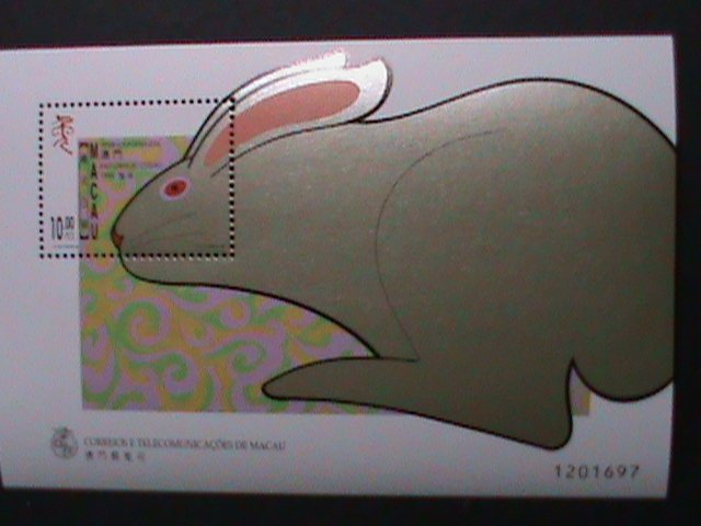​MACAU CHINA-1999-SC#968 YEAR OF THE LOVELY RABBIT MNH S/S VERY FINE