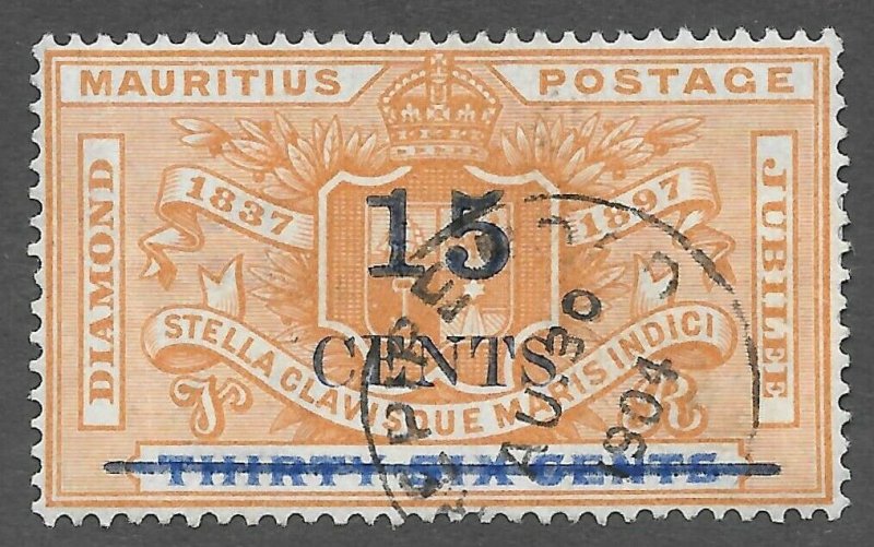 Mauritius (1899) - Scott # 114,    Used