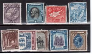 Cyprus #114 - #123 VF Mint Set