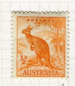 AUSTRALIA; 1937 early GVI Pictorial issue Mint hinged Shade of 1/2d. value